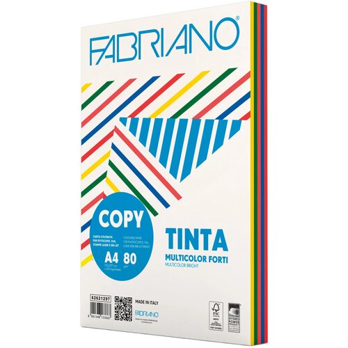  Papir barvni mix a4 80g intenziv fabriano copy tinta 1/250-10 FABRIANO Cene