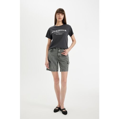 Defacto High Waist Jean Bermuda Shorts Slike