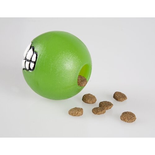 Rogz loptica za poslastice za pse grinz ball m 6.4cm zelena Cene