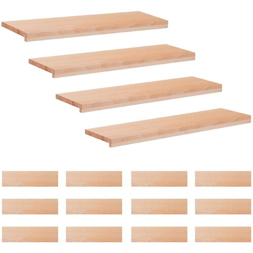 Step treads 16 kom. 90 x 30 x 2 cm Prirodna Čvrsto drvo bukve Cijene