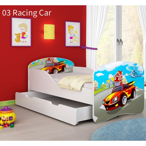  Dječji krevet ACMA s motivom + ladica 140x70 cm 03 Racing Car Cene