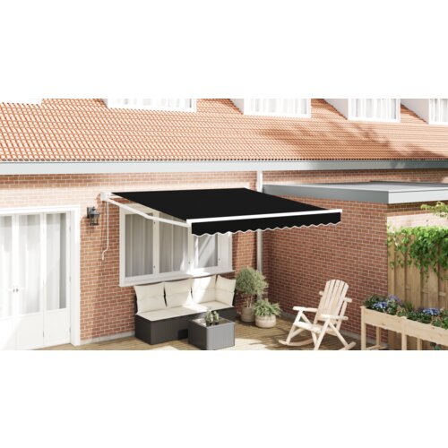 vidaXL Retraktibilna avtomatska tenda Črna 300x250 cm, Zamenjava tenda fabric za okvir 3x2.5 m Črna Cene