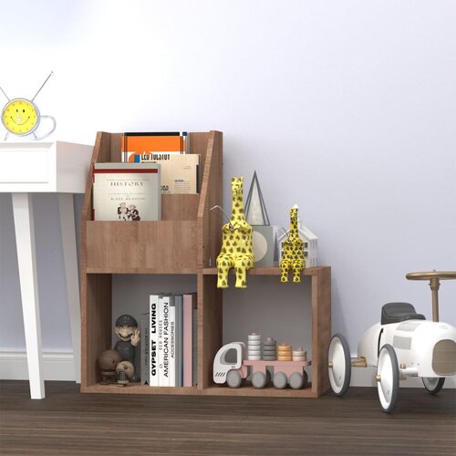VidaXL Otro&amp;scaron;ko stojalo za revije sonoma hrast 71x30x78,5 cm iverna pl. Slike