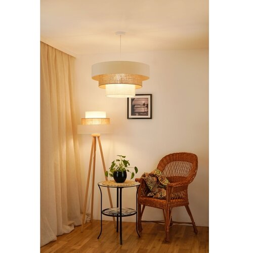  brilagi - podna lampa denver luneta 1xE27/15W/230V bež/braon/krem Slike