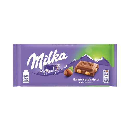 Milka Čokolada s celimi lešniki - 100 g Cene