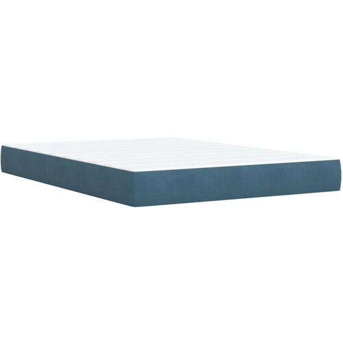 VidaXL Krevet box spring s madracem plavi 160 x 200 cm bar&amp;scaron;unasti Slike