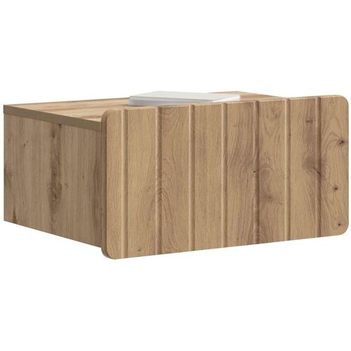 Noćni ormarić za montažu na zid s ladicama 2 pcs Hrast artisan Slike