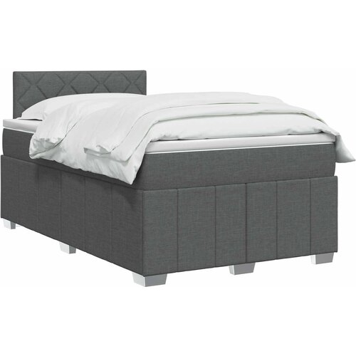  Boxspring krevet s madracem Tamnosiva 120 x 190 cm Tkanina Slike