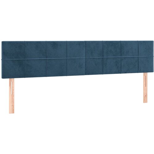 Maison Chic Posteljno vzglavje - Vzglavna omarica 2 kosa temno modro 80x5x78/88 cm žamet, (22077720) Slike