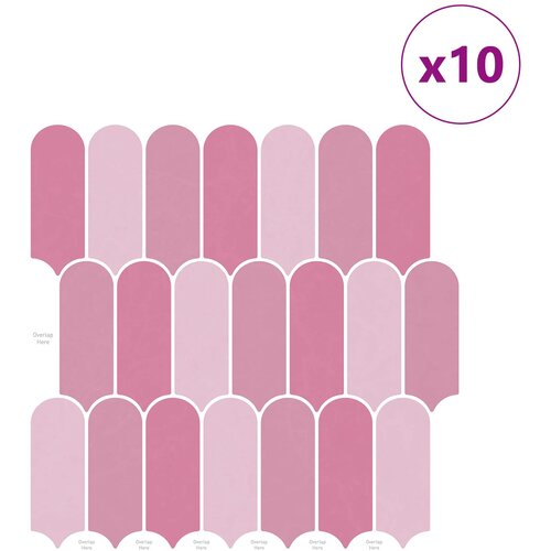  Pernata pločica 10 pcs Ružičasta 30 x 30 cm Poliuretan i PET Slike