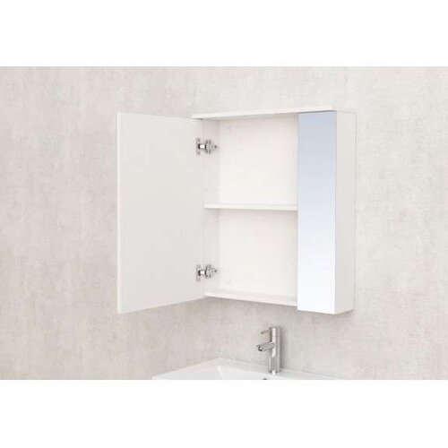 Inter Ceramic monca zidni kupaonski ormarić s ogledalom 60x17x70 cm, bijeli Slike