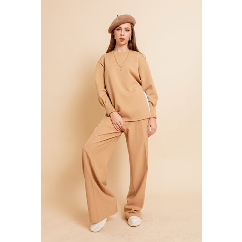 Lafaba Women&amp;#039;s Beige Palazzo Pants Slike