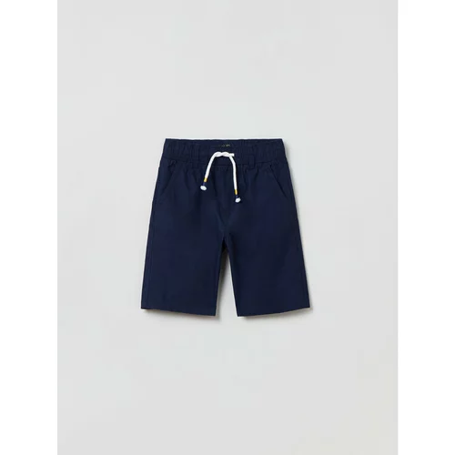 OVS Kratke hlače iz tkanine 1757992 Modra Regular Fit