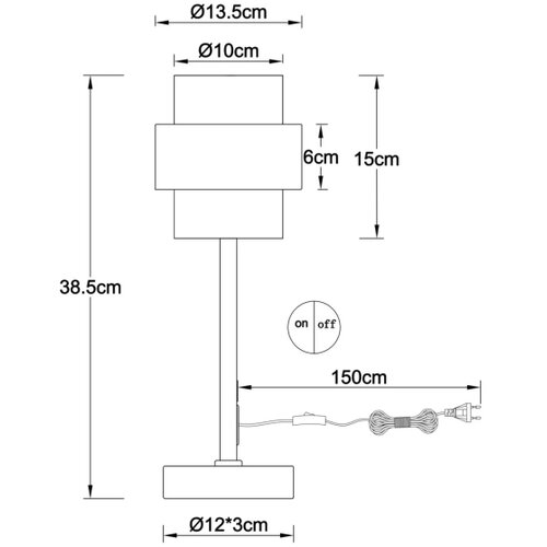 Globo 16090T - Stona lampa DAREN 1xE27/40W/230V Slike