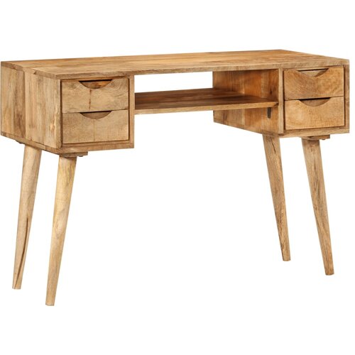  Radni stol s ladicama 110x47x76 cm masivno drvo manga Slike