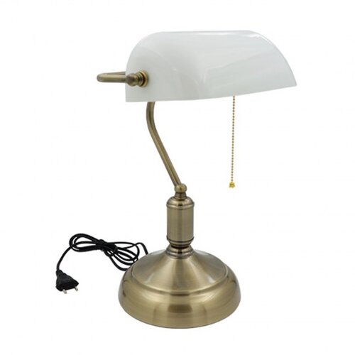 Mitea Lighting M1054 1xE27 max.40W bela bankarska stona lampa Slike