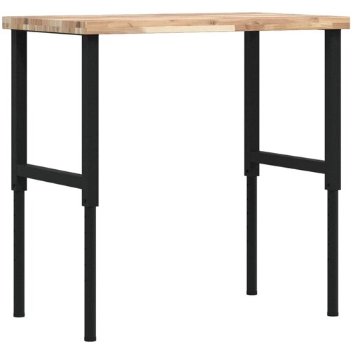 Radni stol 100x60x(73-99,5) cm masivno drvo bagrema pravokutni Slike