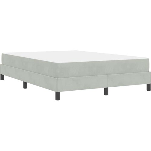  Krevet s opruga kutije Svijetlo siva 140 x 190 cm tkanina Slike