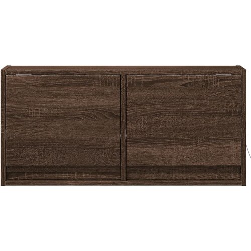  Zidni TV ormarić s LED svjetlima boja hrasta 80x31x38 cm Slike