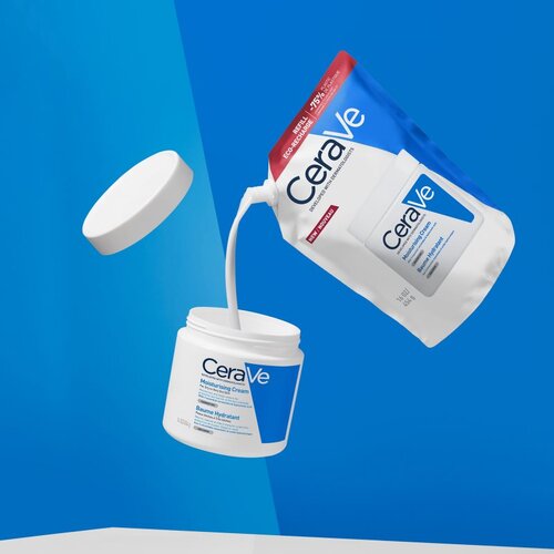 CeraVe Moisturizers vlažilna krema za obraz in telo za suho do zelo suho kožo nadomestno polnilo 454 g Slike