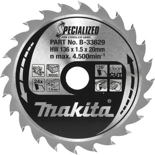 Makita B-33629 SPECIALIZED Saw Blade 136x20x24Z Cijene