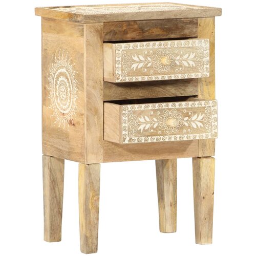 Maison Chic Ročno barvana Nočna omarica - Nočna miza 40x30x60 cm trden mangov les, (21688626) Cene
