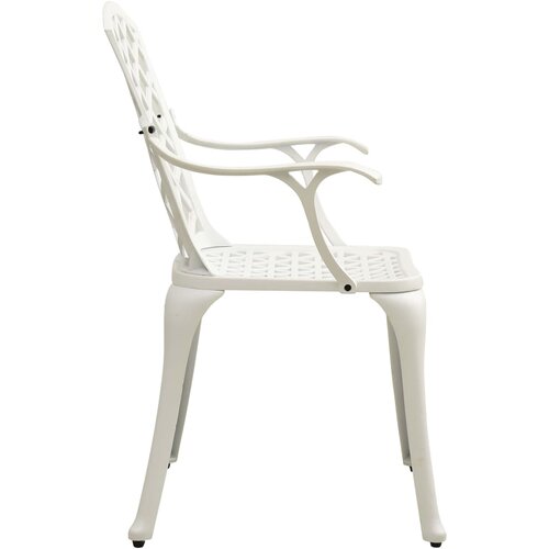  5-dijelni bistro set od lijevanog aluminija bijeli Slike