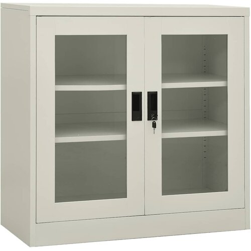vidaXL Uredski ormarić svjetlosivi 90 x 40 x 90 cm čelični Cijene