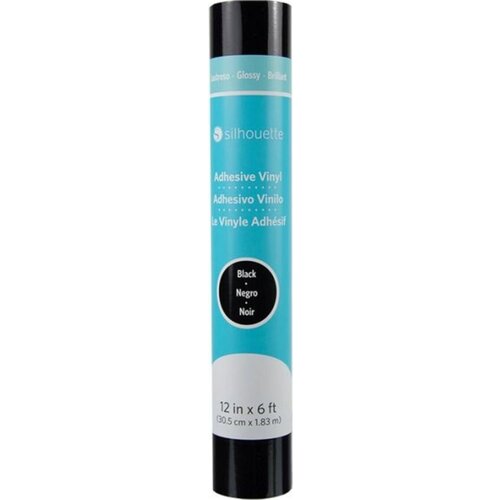 Glossy Permanent Vinyl - 30,5 cm x 1,8 m - Black Slike