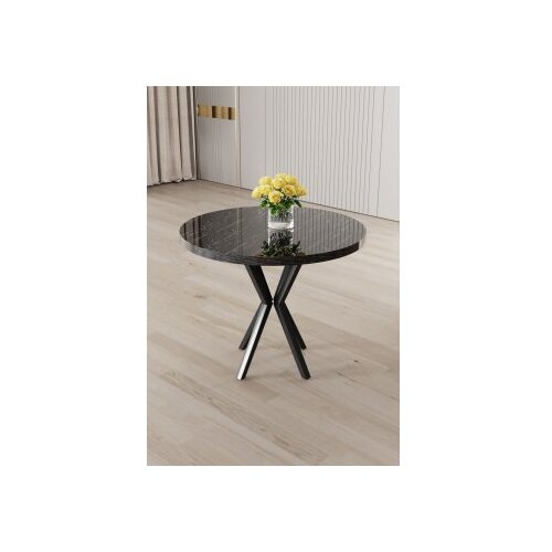Hanah home trpezarijski sto agnes black marble black Cene