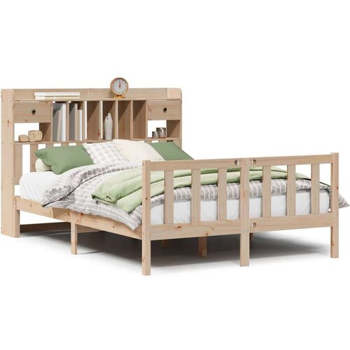 vidaXL Knjižna postelja brez vzmetnice 160x200 cm trdna borovina Cene