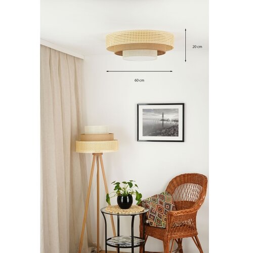  Brilagi - LED plafonsko svetlo CEDAR LUNETA LED/26W/230V ratan/smeđa/krem Slike