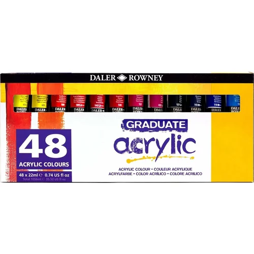 DALER ROWNEY Graduate Set akrilnih boja 48 x 22 ml
