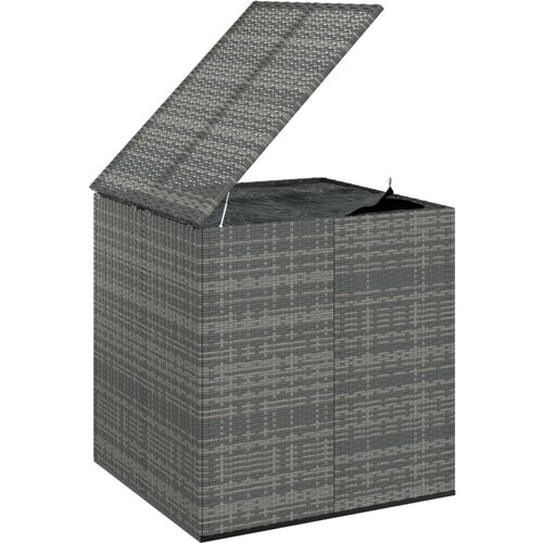VidaXL vrtna &amp;scaron;katla za blazine pe ratan 100x97,5x104 cm siva Slike