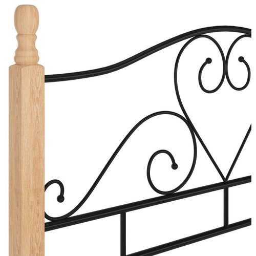  Za krevet crni metalni 120 x 200 cm Slike