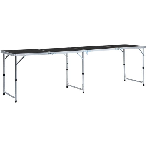 vidaXL Sklopivi stol za kampiranje sivi aluminijski 240 x 60 cm Cijene