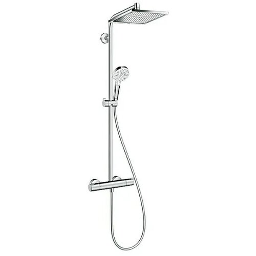 Hansgrohe Pršni set z nadglavno prho Crometta E 240 (s termostatsko armaturo, razmak med luknjama: 103,4 cm, število funkcij: 2, krom) Cene