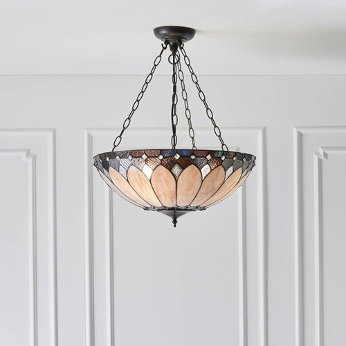  Endon 63976 - Luster na lancu Tiffany BROOKLYN 3xE27/60W/230V prečnika 50 cm Slike