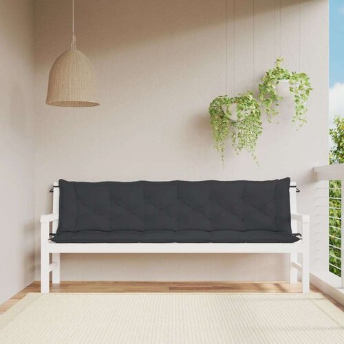  Jastuci za vrtnu klupu 2 kom crno 200x50x7 cm tkanine Oxford Cijene