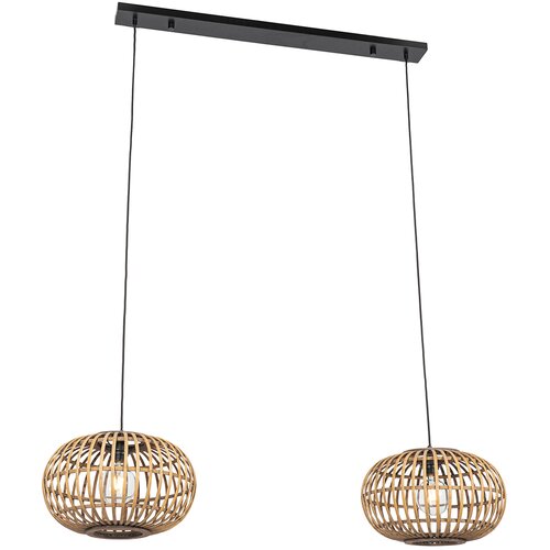 QAZQA Orientalska viseča svetilka bambus 2-light - Amira Cene