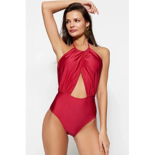 TRENDYOLMILLA Ženski kupaći kostim Tbess23Ma00192, Bordo Slike