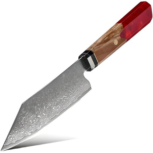  Damaskovski kuhinjski nož KU-20016 - Small Cleaver / Crvena / 26,1cm KP20016 Slike