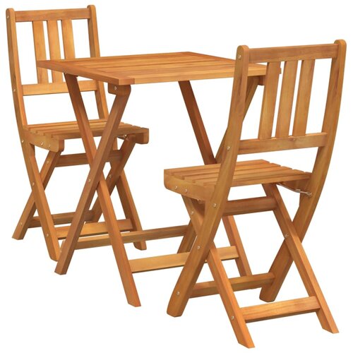 vidaXL Bistro komplet 3 pcs Rjava Trden akacijev les, (5000045458) Cene