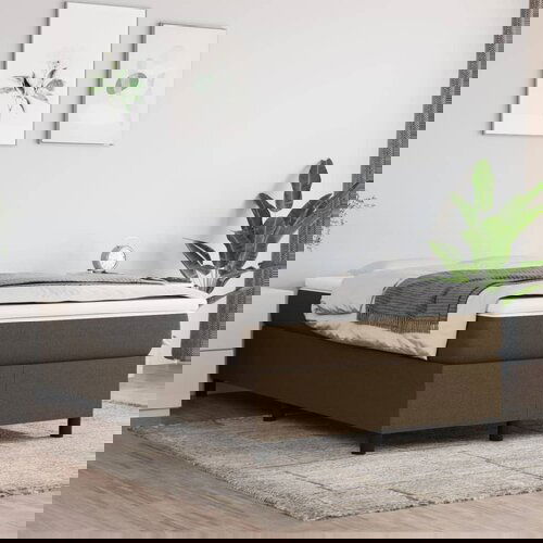 The Living Store Box spring postelja z vzmetnico temno rjav 120x200 cm blago - Box Spring Postelja, (21520091) Cene