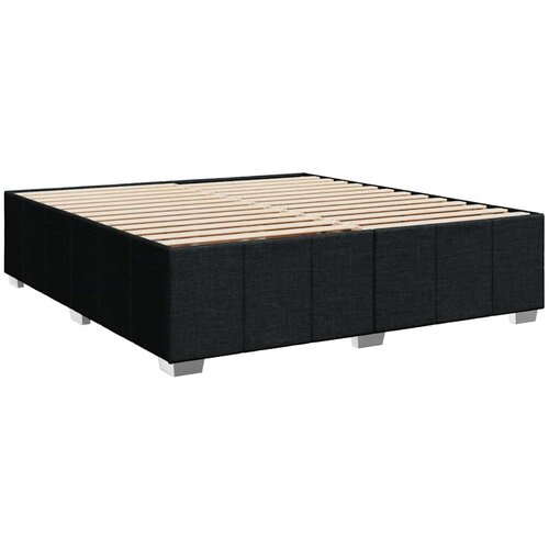  Krevet s oprugama i madracem crni 200x200 cm od tkanine Slike