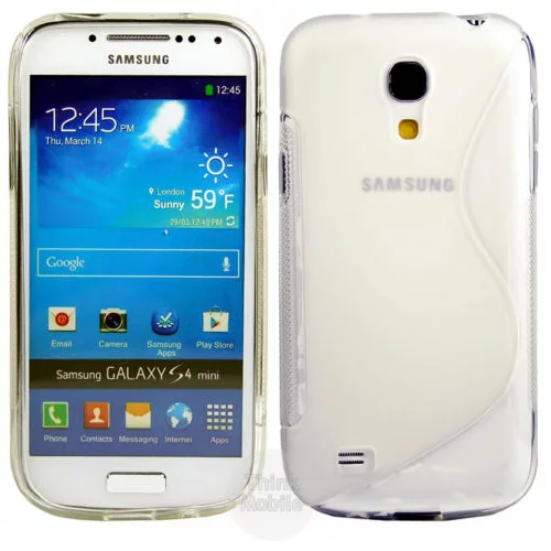  Gumijasti / gel etui S-Line za Samsung Galaxy S4 mini - prozorni