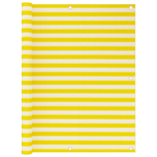 Furnova Balkonsko platno rumeno in belo 120x500 cm HDPE, (21918916) Cene