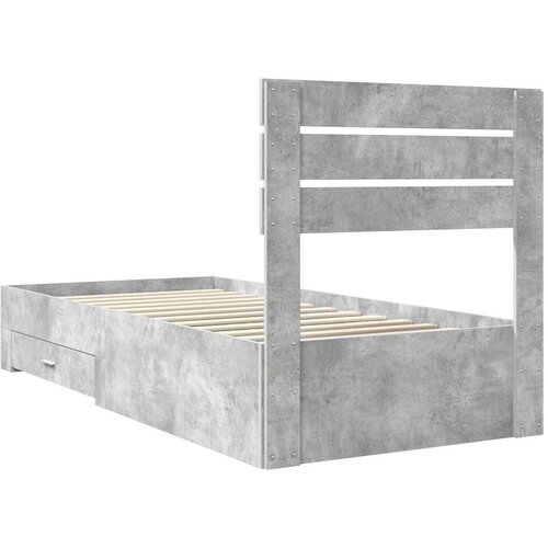  Okvir za krevet Betonski sivi i srebrna 75 x 190 cm Slike