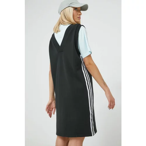 Adidas Pamučna haljina boja: crna, mini, ravna
