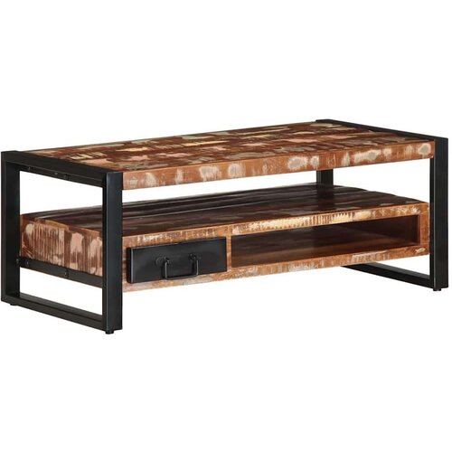 vidaXL Višebojni stolić za kavu 90x50x36 cm puno drvo obrađeno Cene